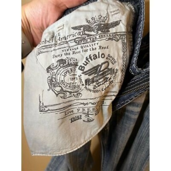 Buffalo David Bitton Men's Straight Jeans Blue Size 32x27 Medium Wash - Picture 6 of 11